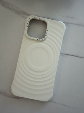 Casetify White Ripple Texture iPhone 14 Pro Max Case
